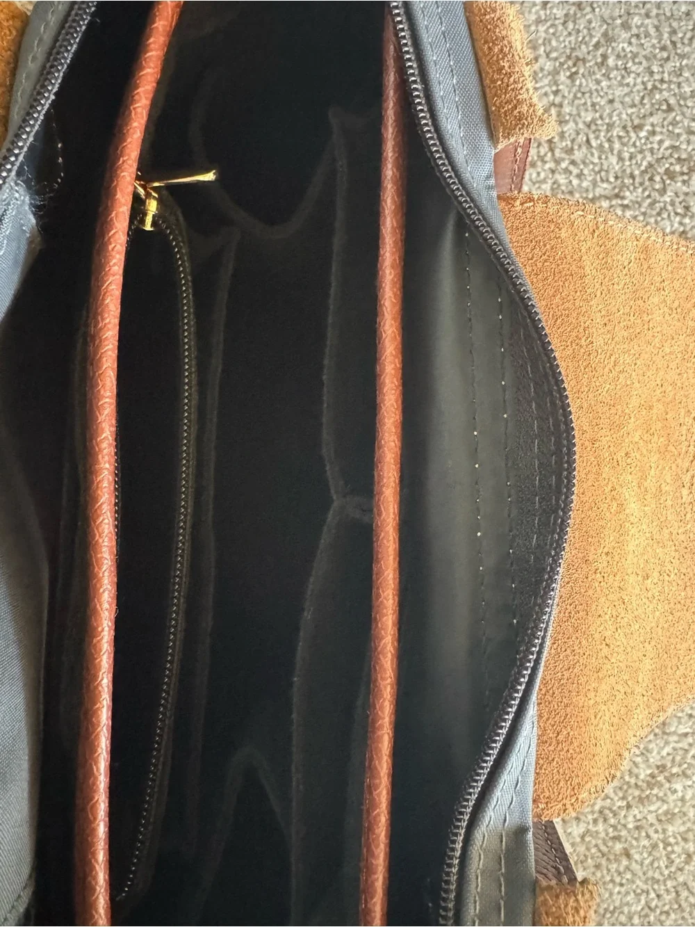 Longchamp Tote with Brown Leather Trim and Strap *REPOSHING* - Picture 4 of 8